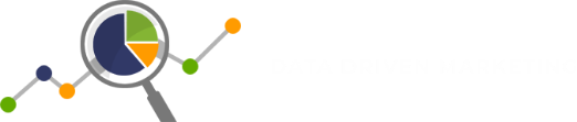Data Driven Marketing logo white text